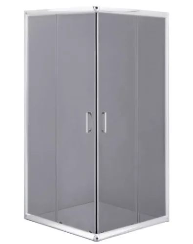 Zuhanykabin, Deante Funkia szögletes zuhanykabin 90x90x185 króm/grafit üveg KYC_441K