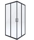 Zuhanykabin, Deante Funkia szögletes zuhanykabin 90x90x185 fekete/átlátszó üveg KYC_N41K