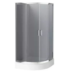   Zuhanykabin, Deante Funkia íves zuhanykabin 90x90x185 króm/grafit üveg KYP_451K
