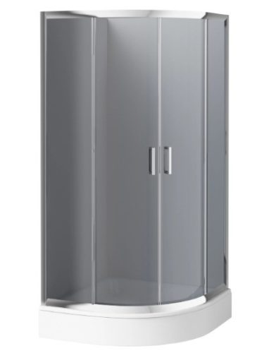 Zuhanykabin, Deante Funkia íves zuhanykabin 80x80x185 króm/grafit üveg KYP_452K