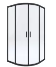 Zuhanykabin, Deante Funkia íves zuhanykabin 90x90x185 fekete/átlátszó üveg KYP_N51K