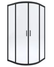 Zuhanykabin, Deante Funkia íves zuhanykabin 80x80x185 fekete/átlátszó üveg KYP_N52K