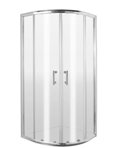 Zuhanykabin, Deante Jasmin Plus íves zuhanykabin 90x90x190 króm/átlátszó üveg KTJ_051P