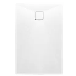  Zuhanytálca, Deante Correo szögletes, gránit zuhanytálca, alabástrom 120x80 KQR_A44B