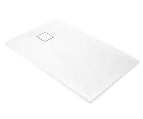 Zuhanytálca, Deante Correo szögletes, gránit zuhanytálca, alabástrom 120x80 KQR_A44B