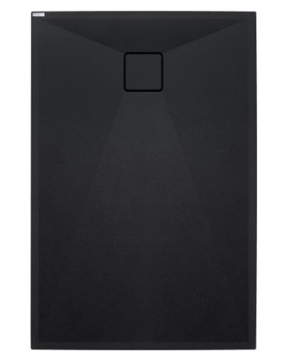 Zuhanytálca, Deante Correo szögletes, gránit zuhanytálca, fekete 120x80 KQR_N44B