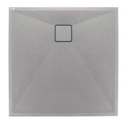   Zuhanytálca, Deante Correo szögletes, gránit zuhanytálca, metálszürke 80x80 KQR_S42B