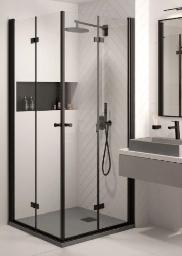 Zuhanytálca, Deante Correo szögletes, gránit zuhanytálca, metálszürke 120x90 KQR_S43B