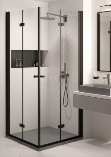 Zuhanytálca, Deante Correo szögletes, gránit zuhanytálca, metálszürke 120x90 KQR_S43B