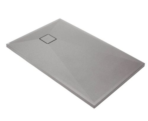 Zuhanytálca, Deante Correo szögletes, gránit zuhanytálca, metálszürke 100x90 KQR_S45B