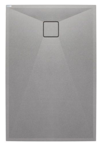 Zuhanytálca, Deante Correo szögletes, gránit zuhanytálca, metálszürke 100x80 KQR_S46B