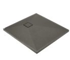 Zuhanytálca, Deante Correo szögletes, gránit zuhanytálca, antracit metál 90x90 KQR_T41B