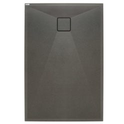   Zuhanytálca, Deante Correo szögletes, gránit zuhanytálca, antracit metál 100x90 KQR_T45B