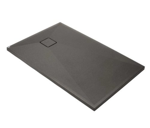 Zuhanytálca, Deante Correo szögletes, gránit zuhanytálca, antracit metál 100x90 KQR_T45B