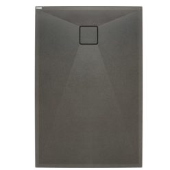   Zuhanytálca, Deante Correo szögletes, gránit zuhanytálca, antracit metál 100x80 KQR_T46B