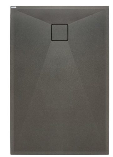 Zuhanytálca, Deante Correo szögletes, gránit zuhanytálca, antracit metál 100x80 KQR_T46B