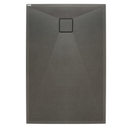   Zuhanytálca, Deante Correo szögletes, gránit zuhanytálca, antracit metál 140x80 KQR_T48B