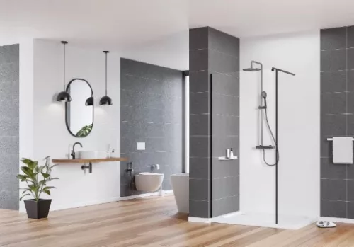 Zuhanytálca, Deante Cubic akril, szögletes zuhanytálca, fehér 80x120 KTK_044B