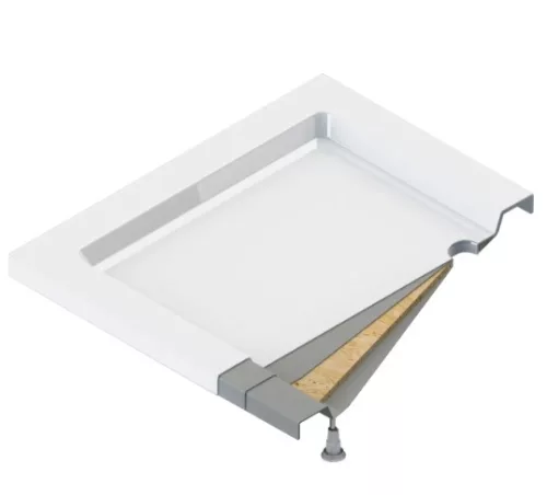 Zuhanytálca, Deante Jasmin akril, szögletes zuhanytálca, fehér 90x90 KGJ_041B