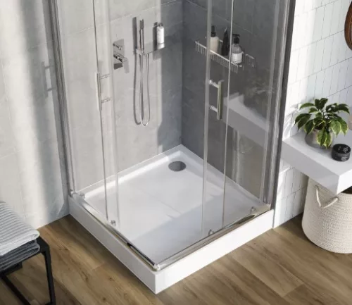 Zuhanytálca, Deante Jasmin akril, szögletes zuhanytálca, fehér 90x90 KGJ_041B