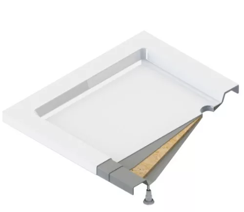 Zuhanytálca, Deante Jasmin akril, szögletes zuhanytálca, fehér 80x90 KGJ_049B