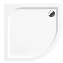  Zuhanytálca, Deante Cubic akril, íves zuhanytálca, fehér, 90x90 KTK_051B