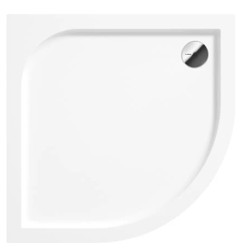 Zuhanytálca, Deante Cubic akril, íves zuhanytálca, fehér, 90x90 KTK_051B