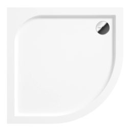   Zuhanytálca, Deante Cubic akril, íves zuhanytálca, fehér, 80x80 KTK_052B