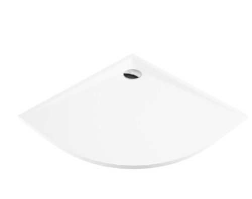 Zuhanytálca, Deante Kerria Plus akril, íves zuhanytálca, fehér, 80x80 KTS_054B