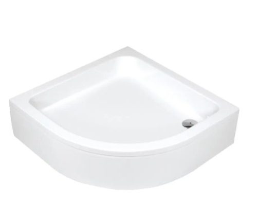 Zuhanytálca, Deante Plus II akril, íves zuhanytálca, fehér 90x90 KTU_031B