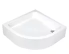 Zuhanytálca, Deante Plus II akril, íves zuhanytálca, fehér 80x80 KTU_032B