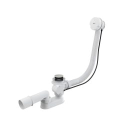   Le-és túlfolyó, Alca automata fürdőkádszifon, fehér A51B