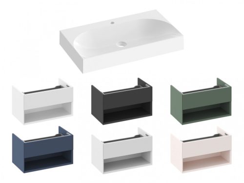 Mosdó, Ravak Lite 80 mosdó, túlfolyó nélkül, csaptelep furattal XJX01280005