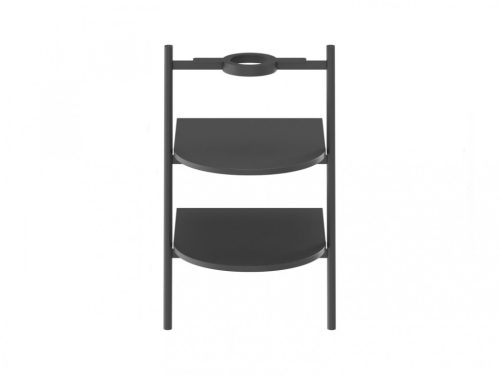 Alsó szekrény, Ravak CS Yard nyitott polcos, Yard 40 mosdó beépítéséhez, matt fekete D80000D004