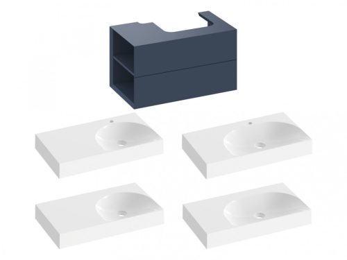 Alsó szekrény, Ravak SD Lite 80 fürdőszobai szekrény, deepsea blue, balos X000001875