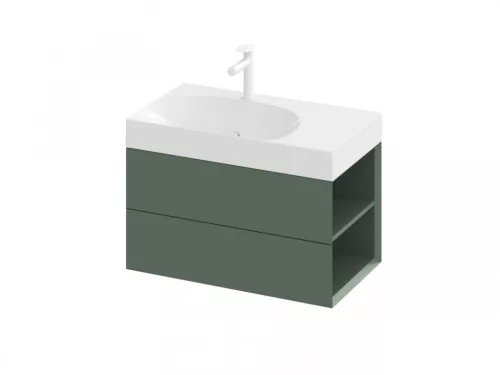 Alsó szekrény, Ravak SD Lite 80 fürdőszobai szekrény, grey green, jobbos X000001888