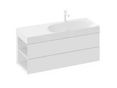 Alsó szekrény, Ravak SD Lite 120 fürdőszobai szekrény, fehér, balos X000001879