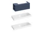 Alsó szekrény, Ravak SD Lite 120 fürdőszobai szekrény, deepsea blue, balos X000001881