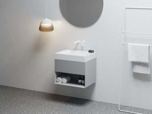 Alsó szekrény, Ravak SD Lite 60 fürdőszobai szekrény, smoke grey X000001859