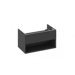   Alsó szekrény, Ravak SD Lite 80 fürdőszobai szekrény, matt fekete X000001862