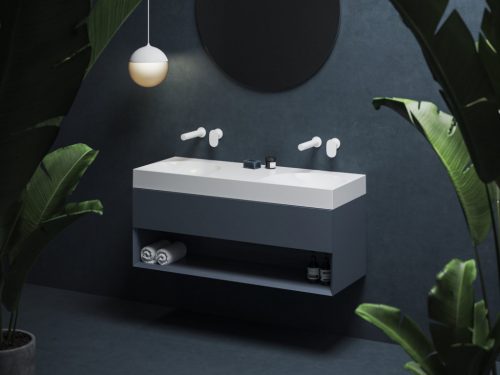 Alsó szekrény, Ravak SD Lite 120 fürdőszobai szekrény, deepsea blue X000001869