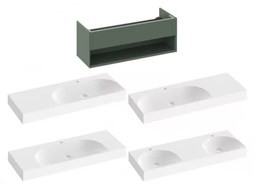 Alsó szekrény, Ravak SD Lite 120 fürdőszobai szekrény, grey green X000001870