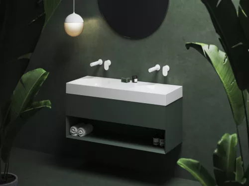 Alsó szekrény, Ravak SD Lite 120 fürdőszobai szekrény, grey green X000001870