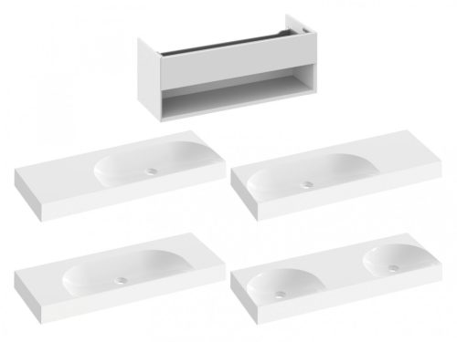 Alsó szekrény, Ravak SD Lite 120 fürdőszobai szekrény, smoke grey X000001871