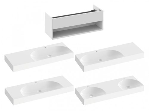 Alsó szekrény, Ravak SD Lite 120 fürdőszobai szekrény, smoke grey X000001871