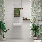 Dekorcsempe, Colorker Linnear White  31,6X100