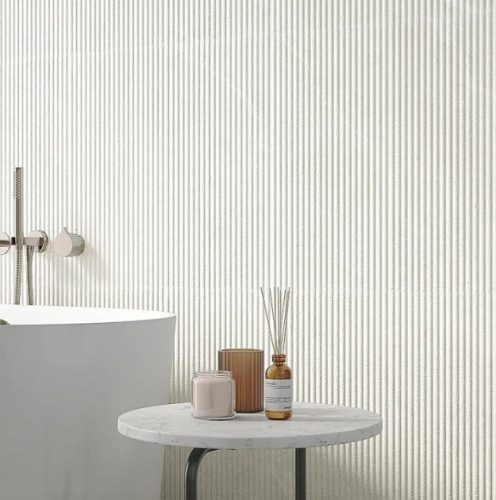 Dekorcsempe, Colorker Dhara White Decor mate 31,6x100