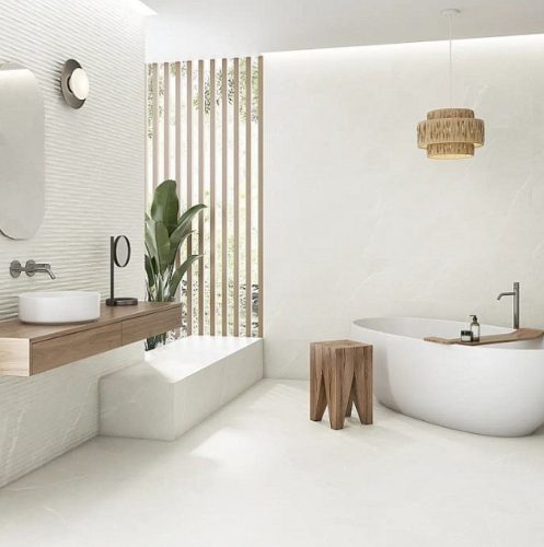 Dekorcsempe, Colorker Dhara White Decor mate 31,6x100