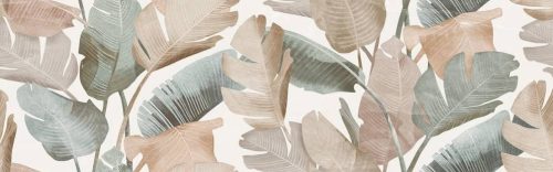 Dekorcsempe, Colorker Enya Leaves White 31,6x100