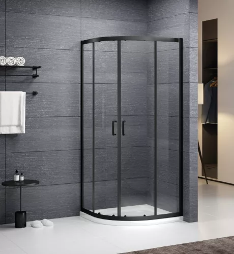 Zuhanykabin, Roltechnik Albis Black íves zuhanykabin, fekete 80x80 N0786